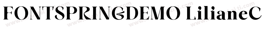 FONTSPRINGDEMO LilianeClasseMediumR字体转换